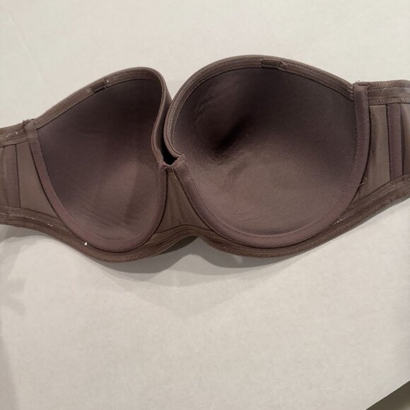 Wacoal Red Carpet Strapless Bra 34DDD Gray Silicone Grip 854119 - Picture 4 of 4